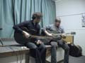 letting Terry Welch try his guitars