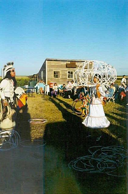 Young hoop dancer
