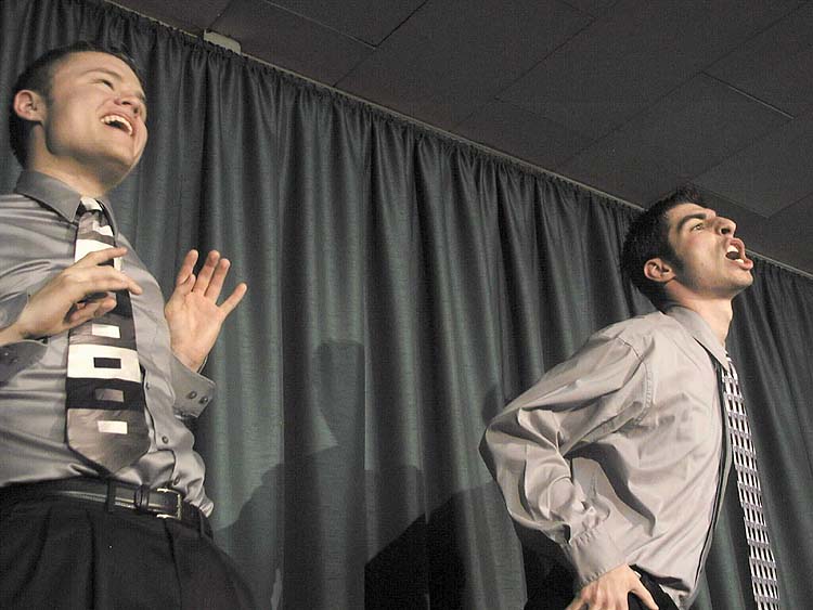 Daniel Hedlund and Chris French (humorous duet acting)