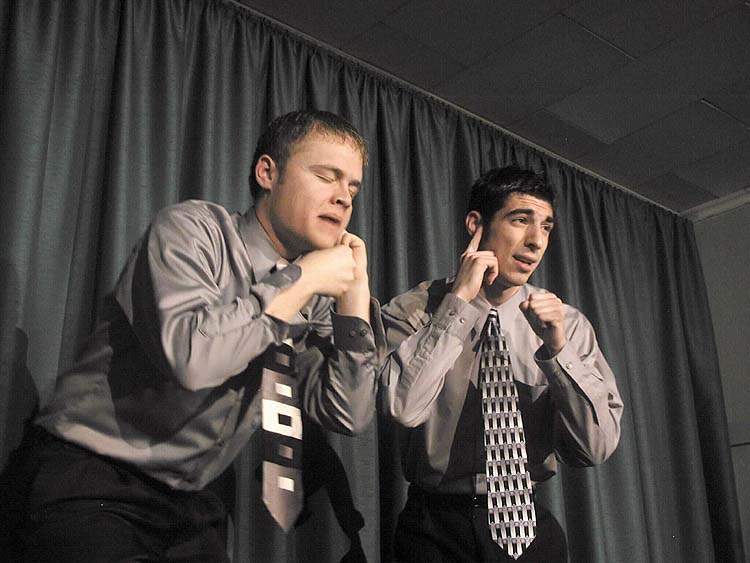 Daniel Hedlund and Chris French (humorous duet acting)