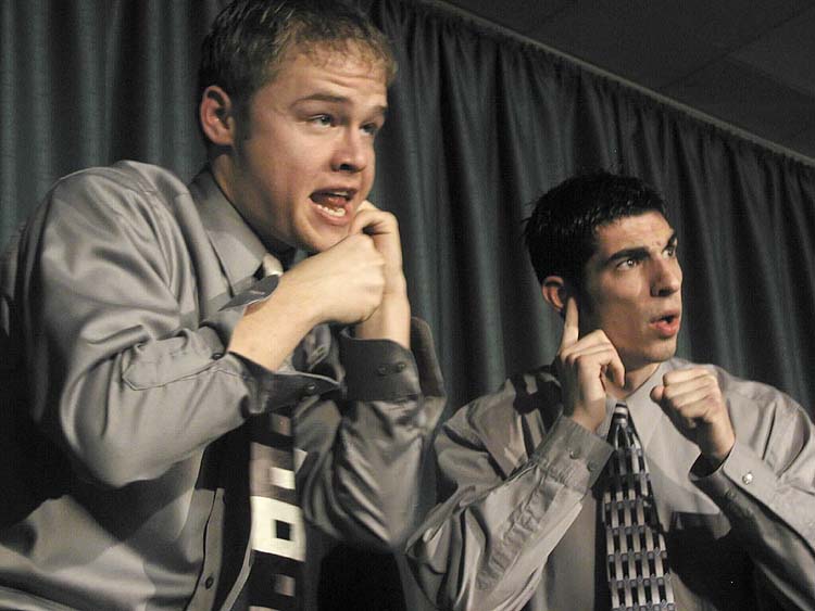 Daniel Hedlund and Chris French (humorous duet acting)