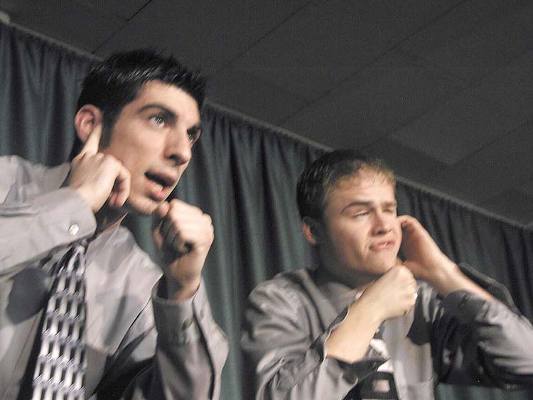 Daniel Hedlund and Chris French (humorous duet acting)
