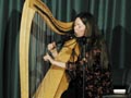 Ariane Lydon on the harp